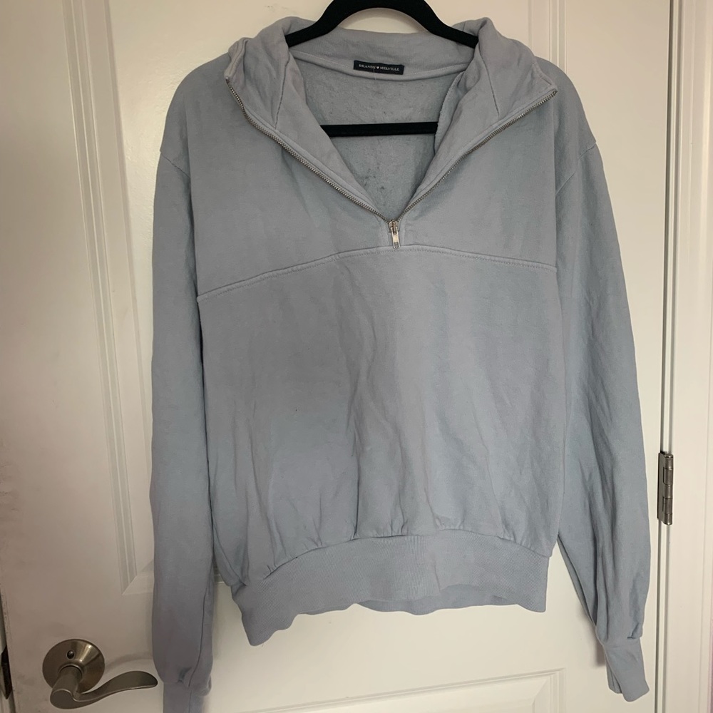 Brandy Melville 3/4 Zip Up Sweatshirt
